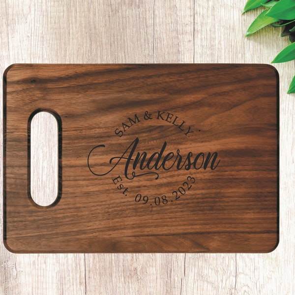 Black Walnut Cutting Board, Engraved Walnut Cutting Board, Personalized Black Walnut Cutting Board