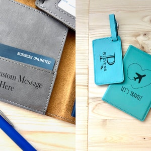 Personalized Passport Holder, Personalized Luggage Tag, Passport Holder Personalized , Engraved Passport Cover, Passport Cover image 3