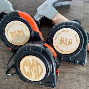 Personalized Tape Measure: Engraved Gift for Grandpa, Dad