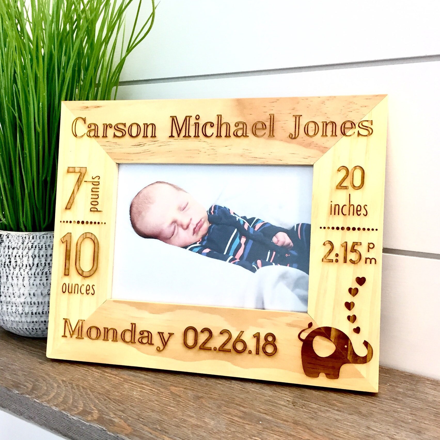 Personalized Baby Picture Frame Custom Baby Picture Frame Etsy