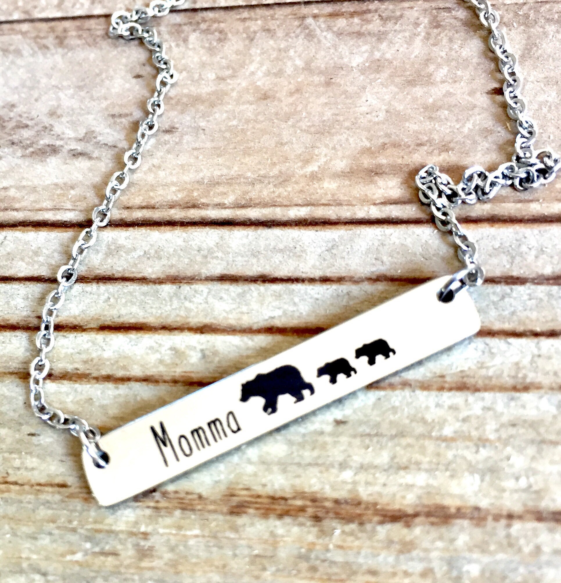MAMA Bear Necklace MOTHER'S DAY Gift Mom Necklace - Etsy UK