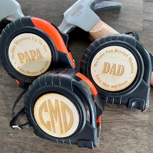 CUSTOM Tape Measure for Husband Gift -  Engraved Tape Measure - Personalized Tape Measure for Fathers Day - Engraved Tape Measure -