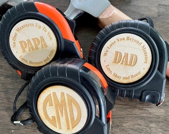 Personalized Father's Day Gift: Engraved Tape Measure with Custom Name, Message, or Date - Unique Gift for Dad, Grandpa, or Husband -