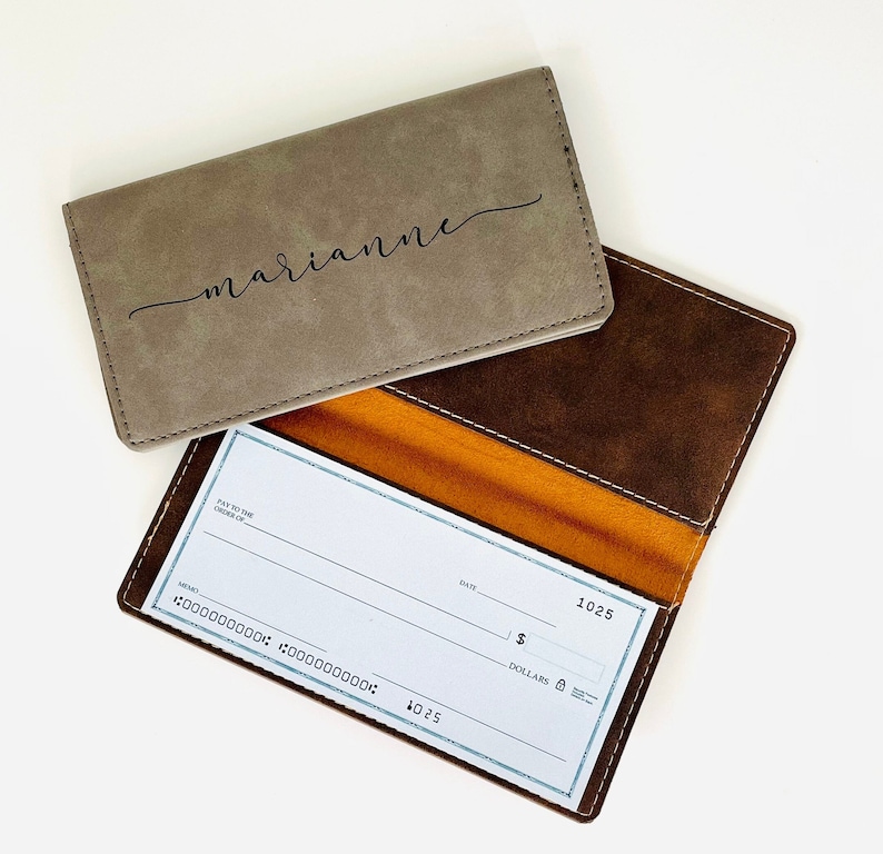 personalized checkbook cover