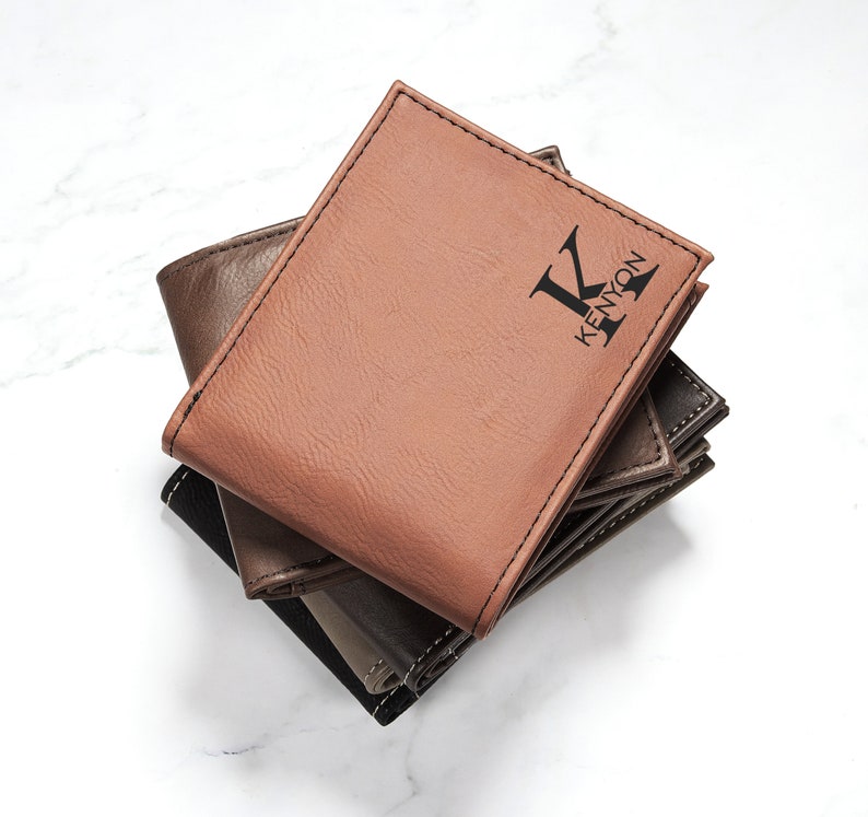 Kids Personalized Wallets: Thoughtful Gift for Son from Mom, Monogrammed Leather Wallet for Boys - Unique and Personalized Boys' Wallets