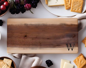 FREE ENGRAVING! Personalized Charcuterie Board - Monogrammed Serving Board - Custom Cheese Board - Engagement, Bridal Shower, Newlywed Gift