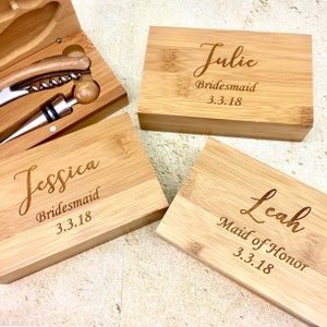 PERSONALIZED Corkscrew and Wine Stopper, Engraved Bottle Opener Set, Bridesmaid, Best Man Gift - Maid of Honor Gift - Wedding Favor -