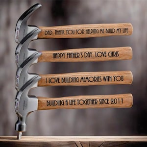 Personalized Hammer Gift Engraved & Customized Hammer for Men Ideal for Husband Anniversary and Father's Day Unique Gifts for Him image 2