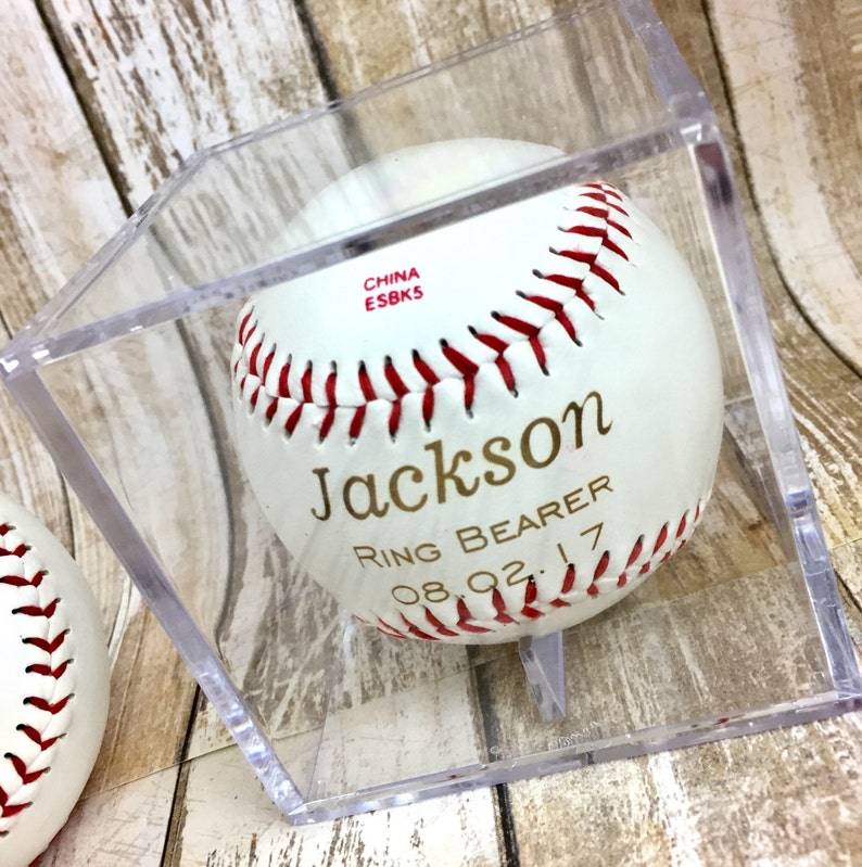 Ring Bearer Gift, Personalized Laser Engraved Baseball, Custom Baseball, Ring Security, RingBearer Gift, Junior Groomsman, Baseball Gift