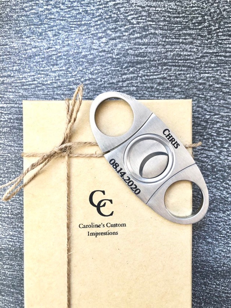 Personalized Cigar Cutter Hubby Gift Anniversary Gift Etsy