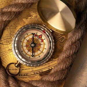 CUSTOM Engraved Compass, personalized engraved compass. Front and/or back engraving