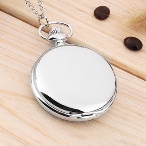 Personalized Engraved Pocket Watch Case Gift for Him, Personalized Pocket Watch Gift for Husband Anniversary, Gift for Groom and Groomsmen