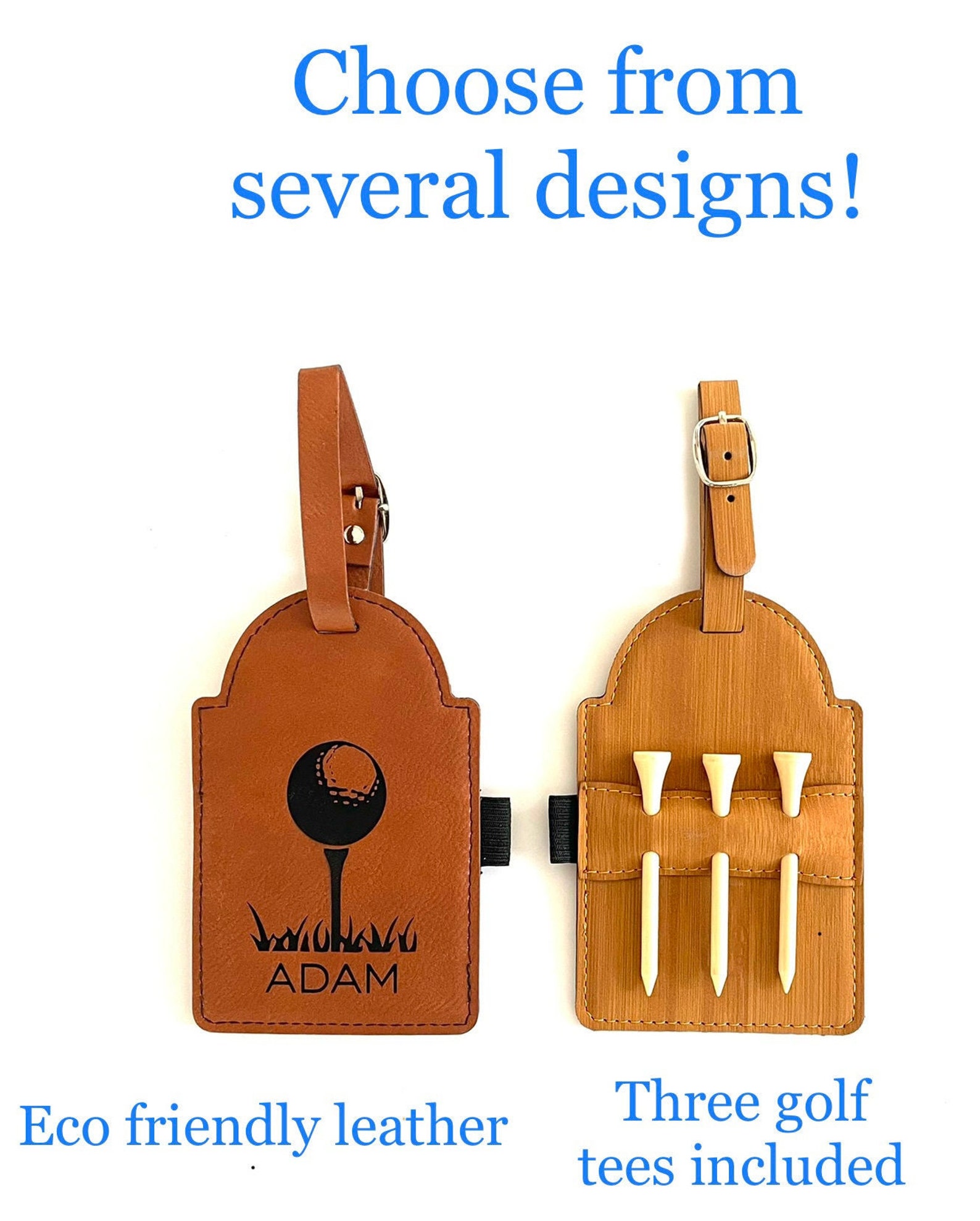Leatherette Custom Golf Bag Tag for Women Eco Friendly Etsy