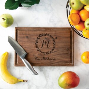 Engraved Cutting Board, Wedding Gift, Bride Gift, Personalized Cheese Board, Wedding Gift for Couple, Housewarming Gift, New Home Gift