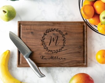 Engraved Cutting Board, Wedding Gift, Bride Gift, Personalized Cheese Board, Wedding Gift for Couple, Housewarming Gift, New Home Gift