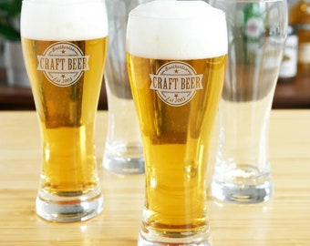 Personalized Pilsner Glass: Engraved Groomsmen Gift