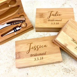 Engraved Wine Tool SetWine Tool SetWine Opener SetWine Gifts For MenPersonalized Wine GiftsWine Accessories Gift Set4pc Wine Gift image 3