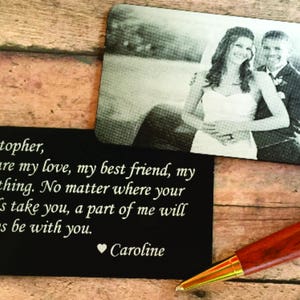 Geschenk für Freund, GESCHENK für FREUND Bräutigam Geschenk, Brieftasche Karte, Brieftasche Karte gravieren, Brieftasche Karte personalisieren, Handschrift graviert