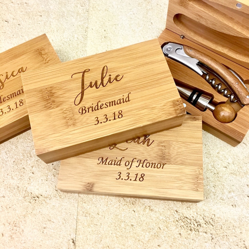 Engraved Wine Tool SetWine Tool SetWine Opener SetWine Gifts For MenPersonalized Wine GiftsWine Accessories Gift Set4pc Wine Gift image 1