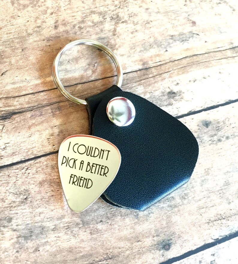 Guitar Pick Keychain Custom Engraved Guitar Pick Etsy