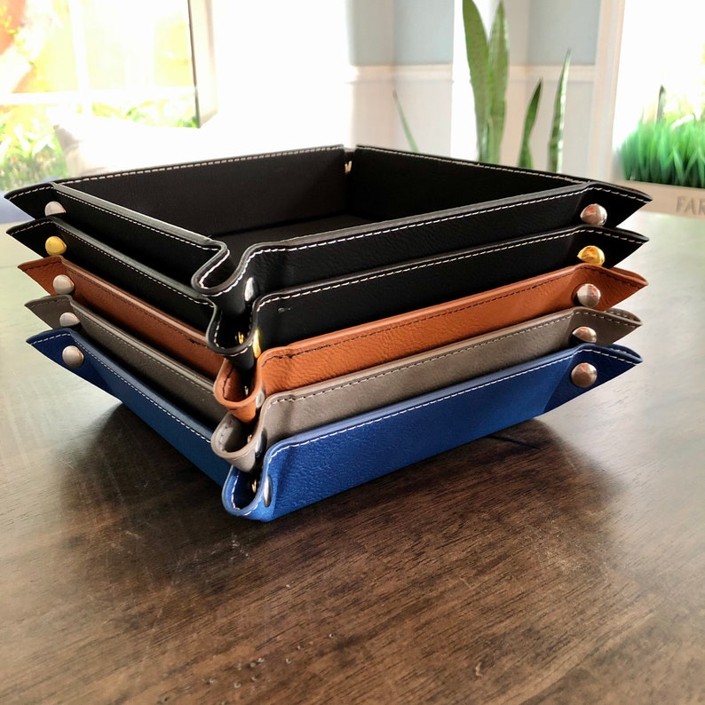 Leather Valet Tray for Men Personalized Leather Valet Tray Etsy New