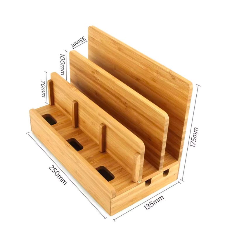 a personalized wood docking station for phone, wallet, tablet