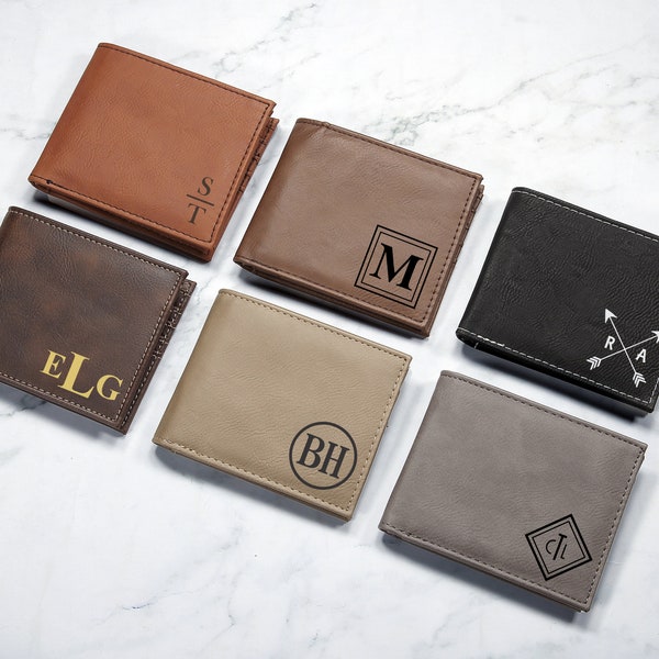 Kids Personalized Wallets: Thoughtful Gift for Son from Mom, Monogrammed Leather Wallet for Boys - Unique and Personalized Boys' Wallets