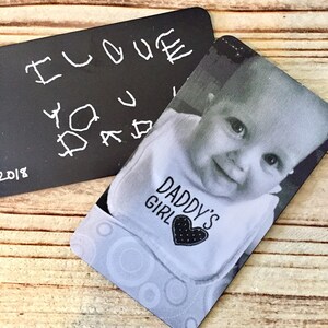 Inserto de billetera grabado / Escritura a mano para niños / Escritura a mano para niños / Regalo para recién nacidos / Regalo para el día del padre