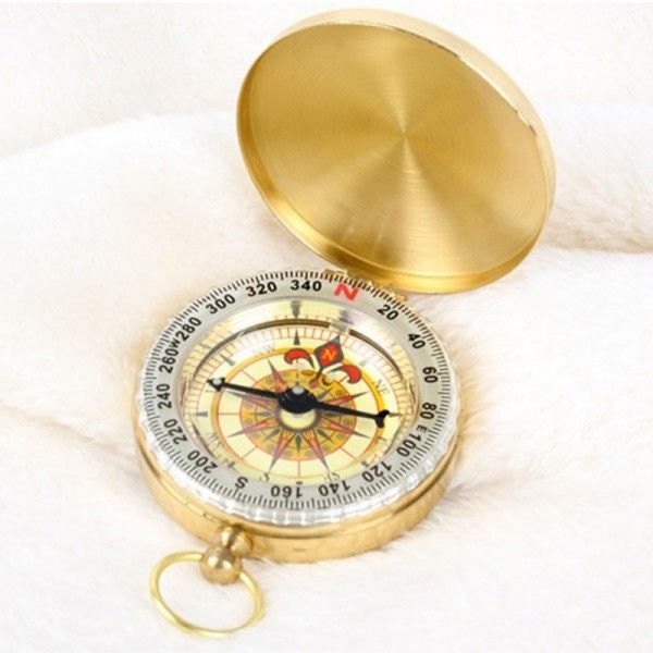 Engraved Compass Keychain Etsy