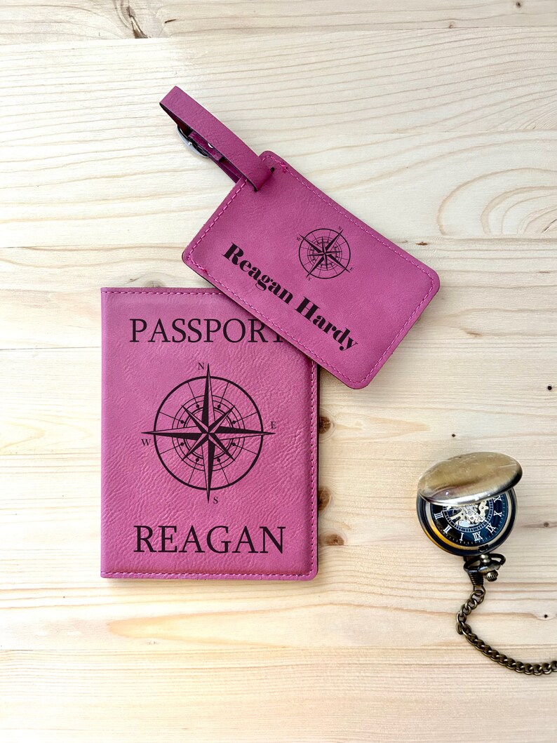 Personalized Passport Holder, Personalized Luggage Tag, Passport Holder Personalized , Engraved Passport Cover, Passport Cover image 6