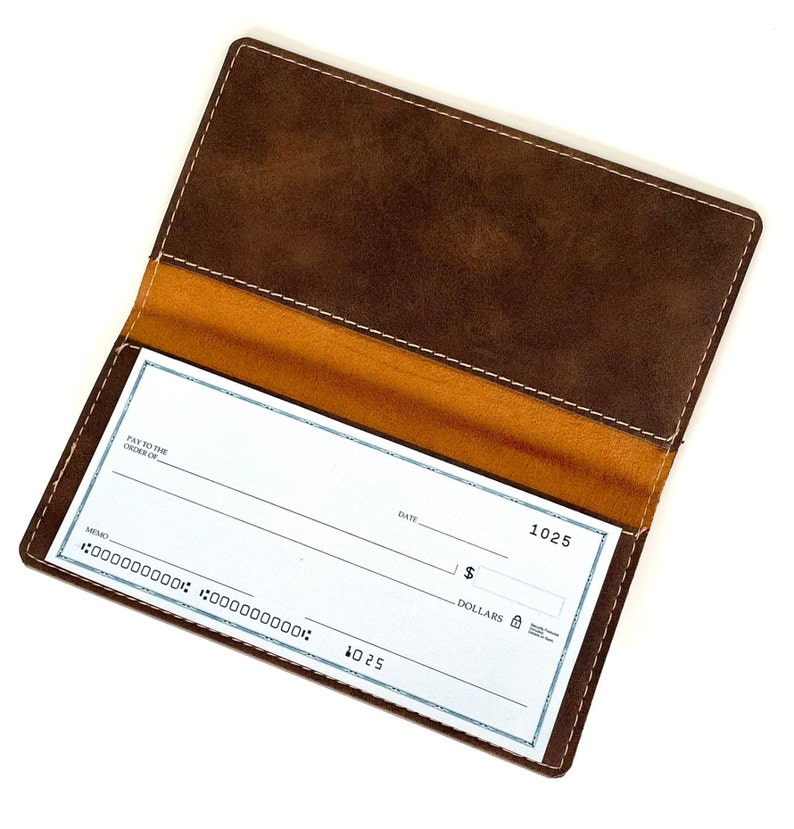 Custom Eco Friendly Checkbook Holder LASER ENGRAVED Checkbook Etsy