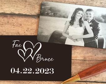 SALE! Engraved Picture Wallet Card - Photo Wallet Insert -Groom gift, Husband gift, Anniversary gift for Boyfriend, Anniversary gift for man