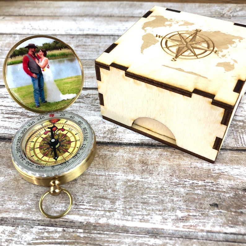 Engraved Compass with Keepsake box Personalized Compass and Etsy
