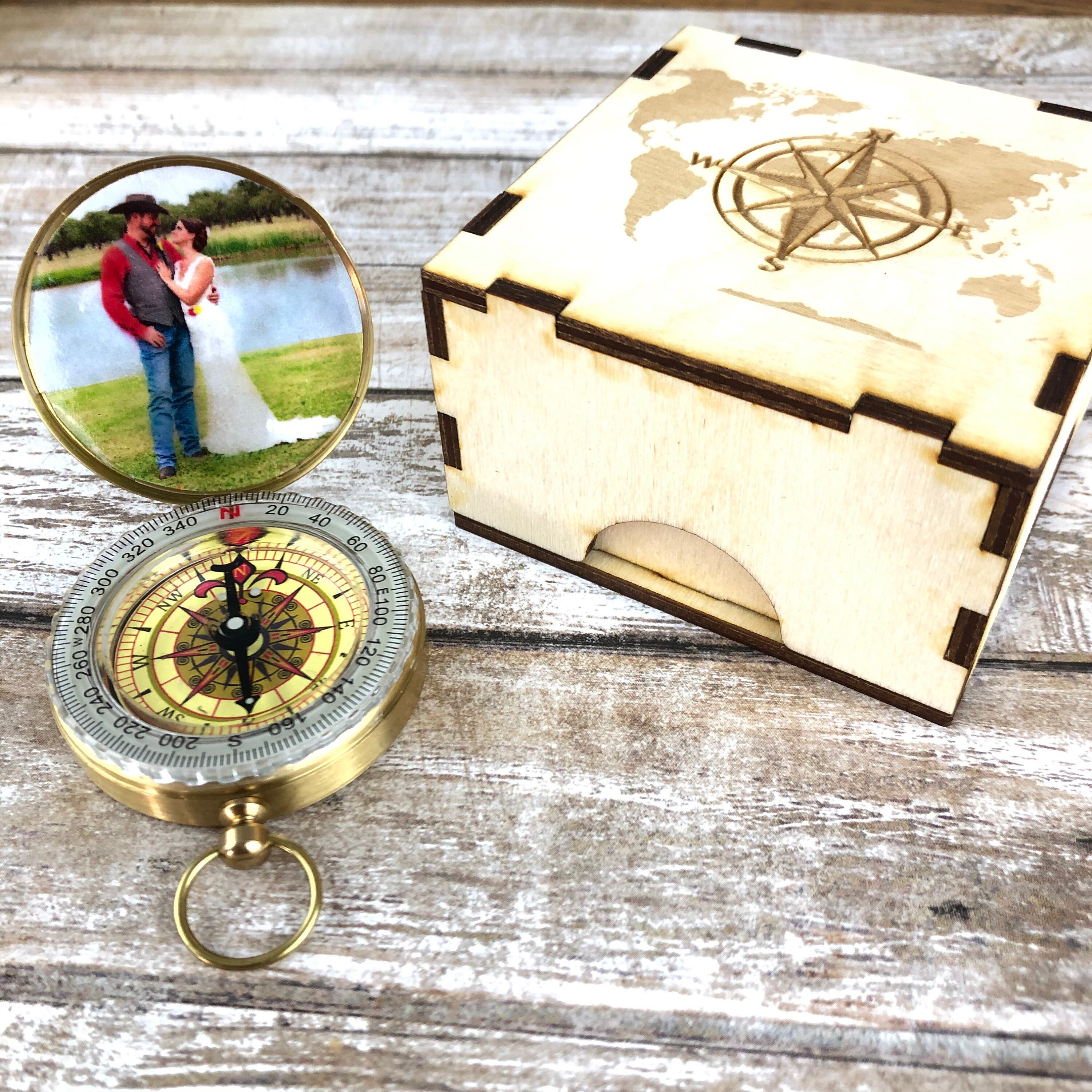 Keepsake Compass Box for Boyfriend Engraved Compass With Etsy