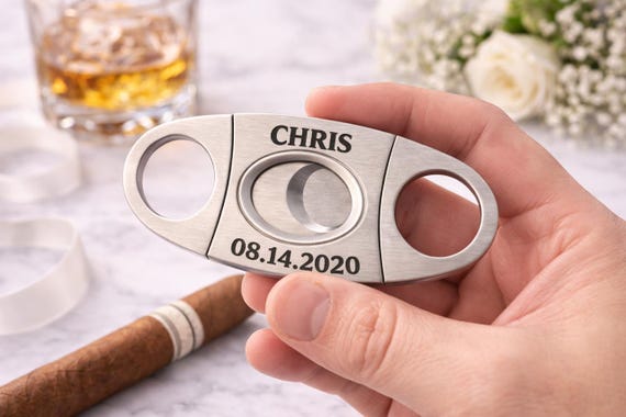 Personalized Cigar Cutter, Engraved Groomsmen Gift, Bachelor Party Gift