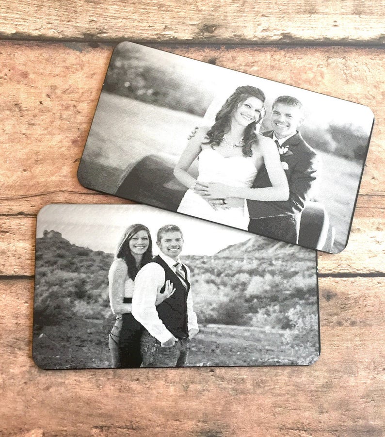 Engraved HANDWRITING Picture Wallet Card - Photo Wallet Insert -Groom gift, Husband gift, Anniversary gift for Boyfriend