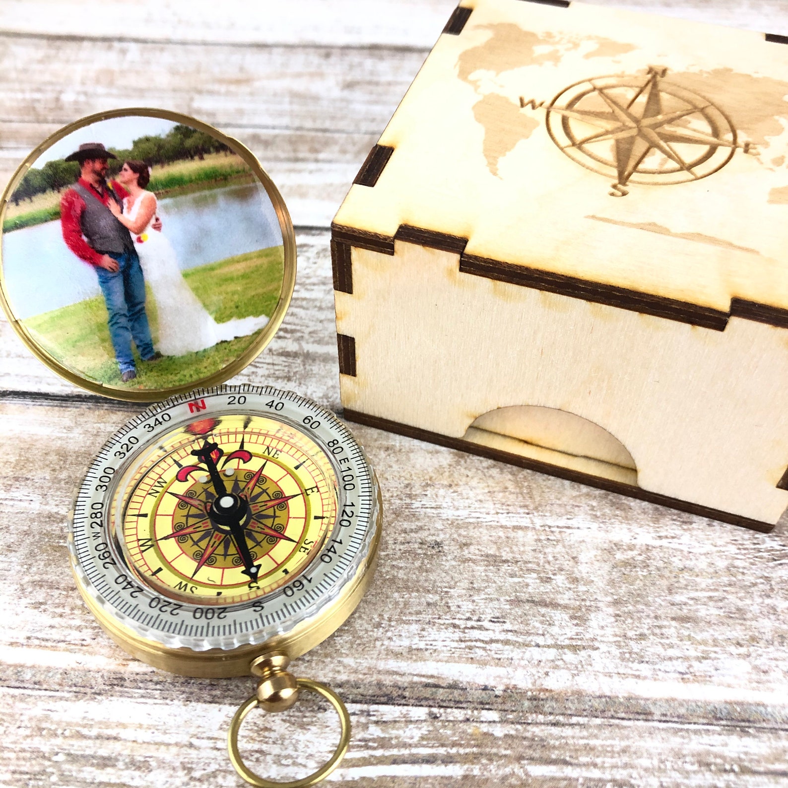 Keepsake Compass Box for Boyfriend Engraved Compass With Etsy