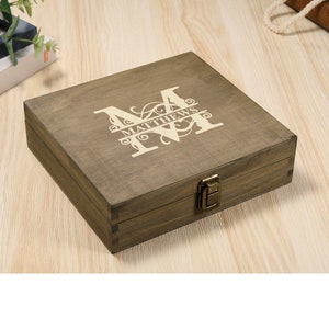 Personalized Wood Memory Keepsake Box, Family Tree Keepsake Box, Personalized Gift Box, Personalized Wedding Memory Box, Photo Box image 4