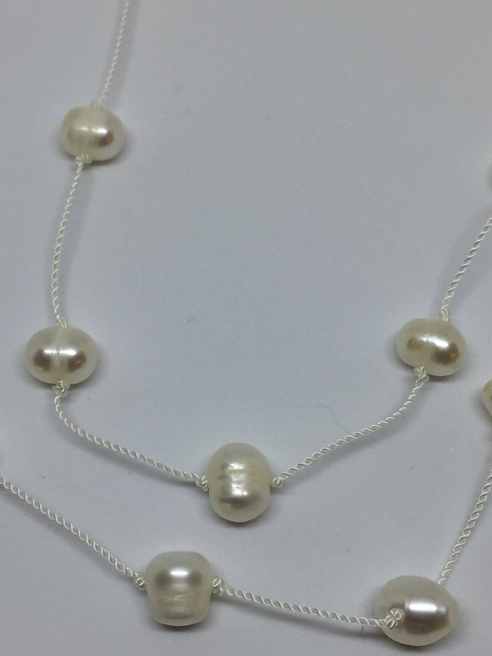 Real Pearl Necklace Potato Pearl Necklace White Pearl Necklace Hand ...