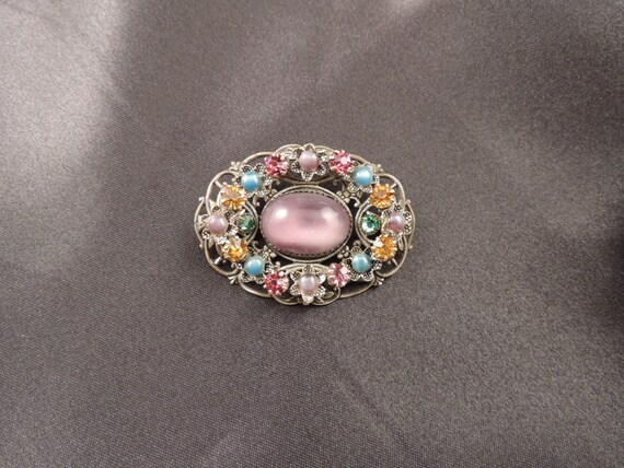 Watermark brooch with Belle Epoque galatites