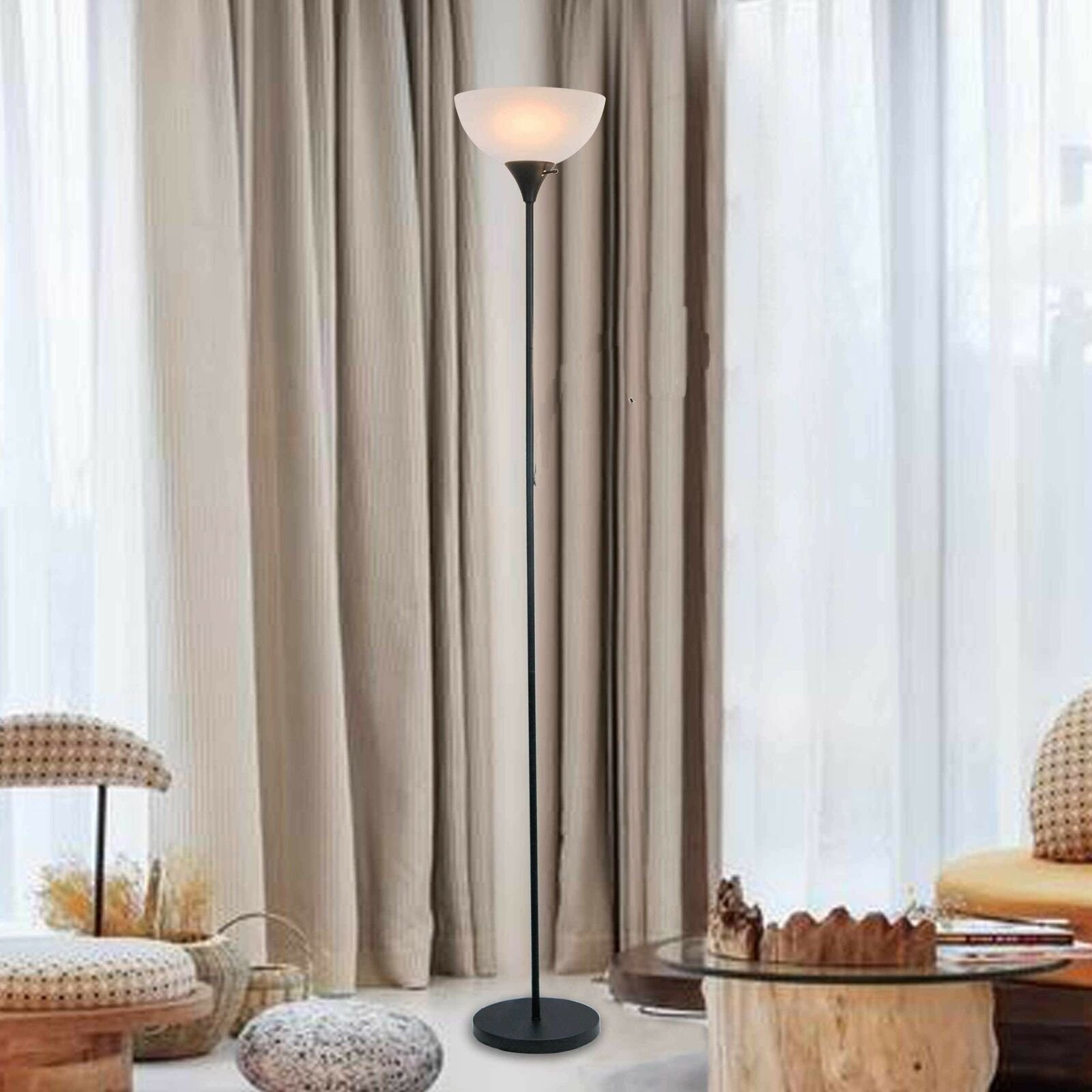 Floor Lamp for Living Rooms Standing Pole Light Black Etsy