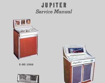 Manuel du Jukebox Jupiter en pdf téléchargeable haute définition. Modèles E80 - E100 - 120C - 120SL et D96