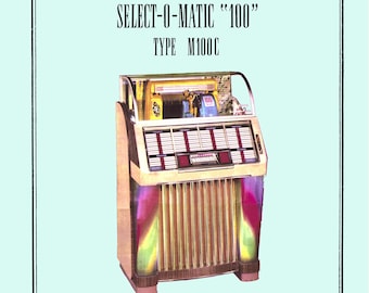Jukebox SEEBURG Manual High resolution Instant pdf. Model M 100 C (juke box)