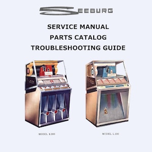 ダウンロード可能な高解像度 PDF の SEEBURG Jukebox マニュアル。モデル KD-KS 200 および L 100 (1957) (ジュークボックス)