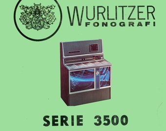 WURLITZER Jukebox Manual in Italian (downloadable high-definition PDF). Models 3500-3510-3560 ZODIAC (jukebox)