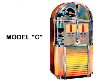 Nedladdningsbar högupplöst PDF-manual för AMI Jukebox. Modell C (1950) (jukebox).