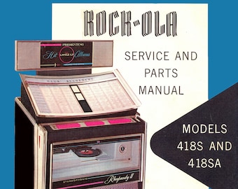 Jukebox ROCK-OLA Manual High resolution Instant PDF. Models 418 S and 418 sa 'Capri Deluxe 2' and 'Rhapsody 2' (1964) (juke box)