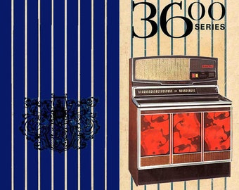Jukebox WURLITZER Manual High resolution Instant PDF. Models 3600, 3610 and 3660 'Super Star' (1972) (juke box)