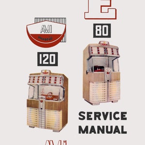 AMI Jukebox handleiding in hoge resolutie (pdf) downloadbaar. Model E 80 en E 120 (1953) (jukebox)