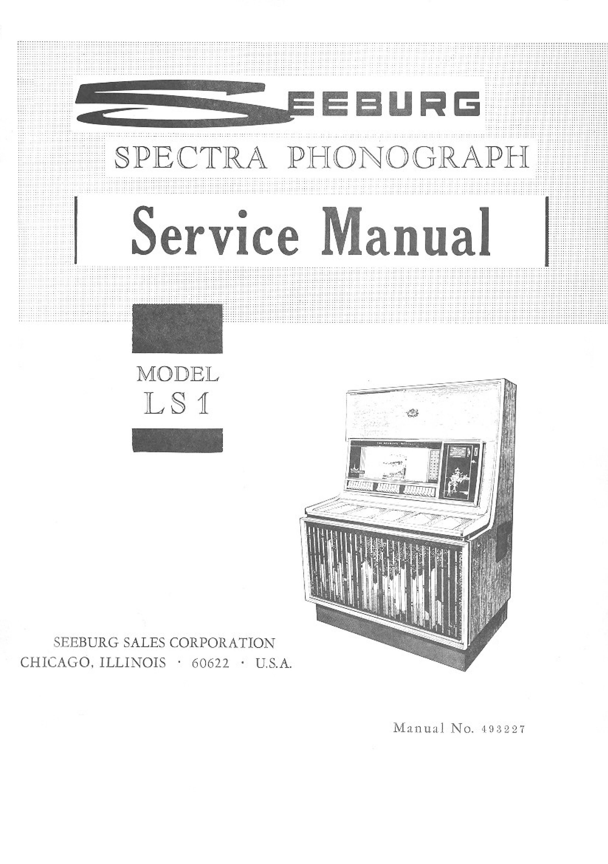 Jukebox SEEBURG Manual High Resolution Instant Pdf. Model